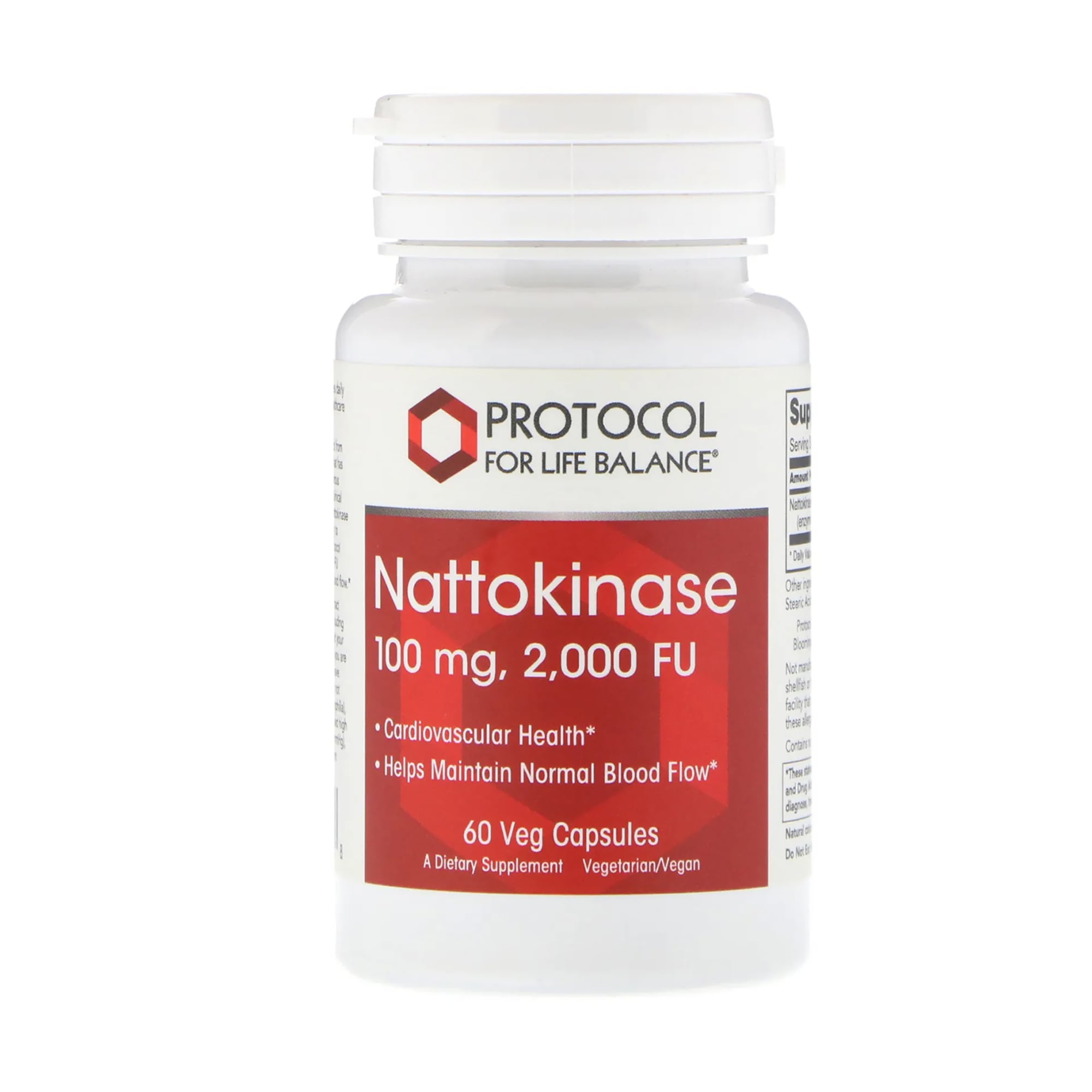 Наттокіназа Protocol For Life Balance Nattokinase, 100 мг, 60 вегетаріанських капсул