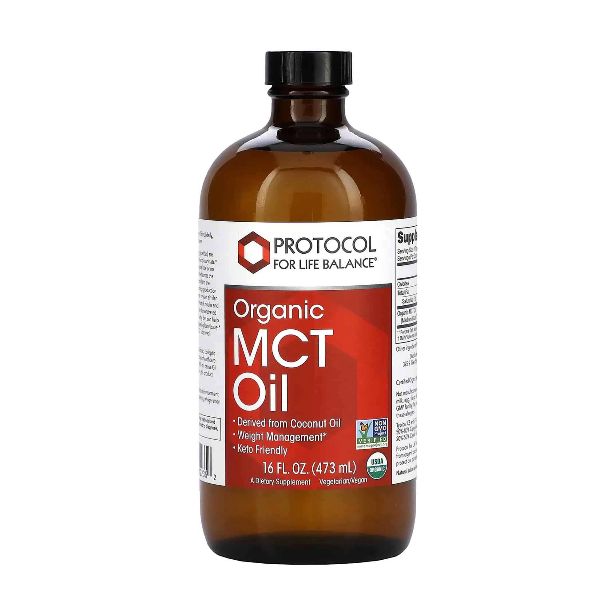 Олія MCT Protocol For Life Balance Organic MCT Oil в рідині, 473 мл