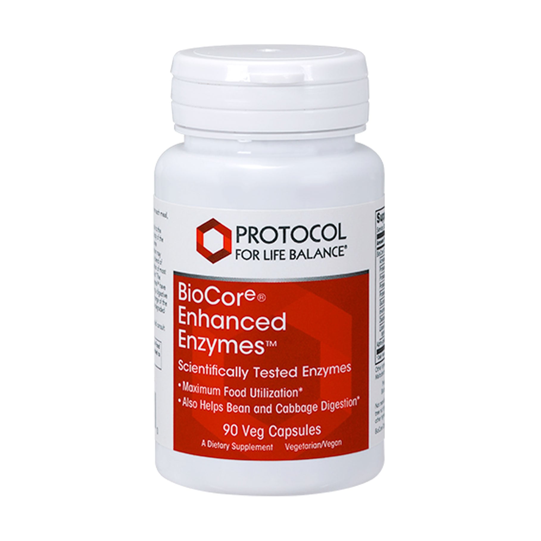Покращені ферменти Protocol For Life Balance BioCore Enhanced Enzymes, 90 веганських капсул